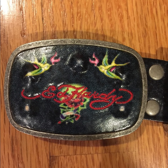 Ed Hardy Handmade Leather Belt - Picture 2 of 10